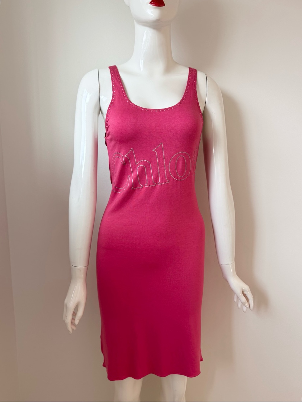 Authentic pink Chloe knee length dress